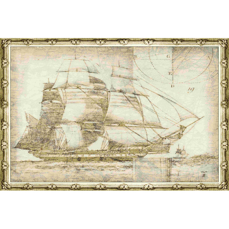 Bateau fantôme I, H 8 po x l 12 po