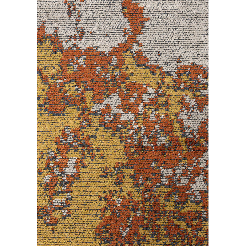Rapture Abstract Area Rug in Beige, Rectangle 6'7" x 8'3"