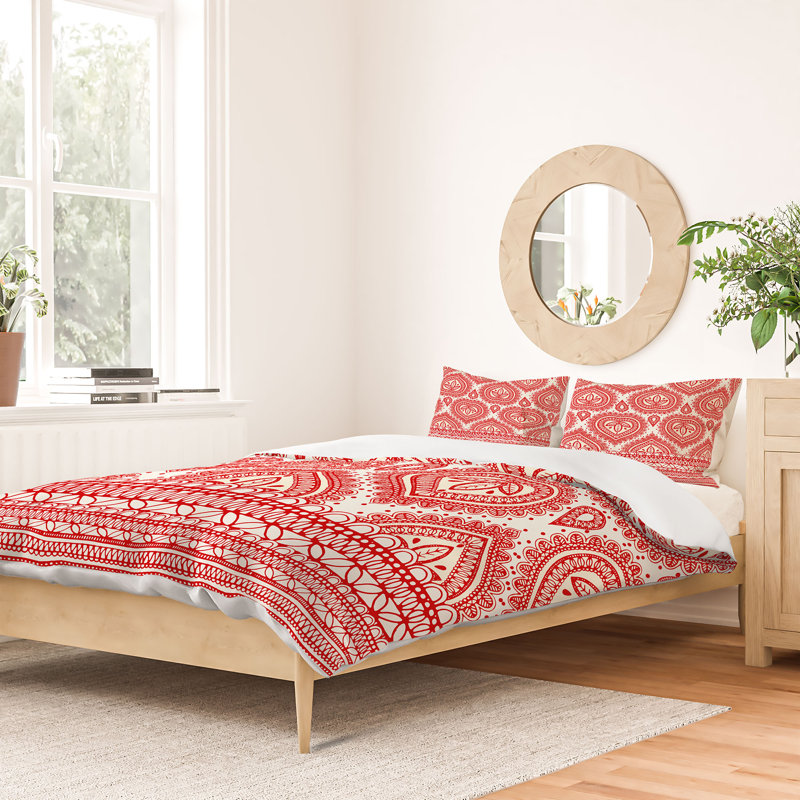 Housse pour couette décorative, Poids léger, Grand, Rouge