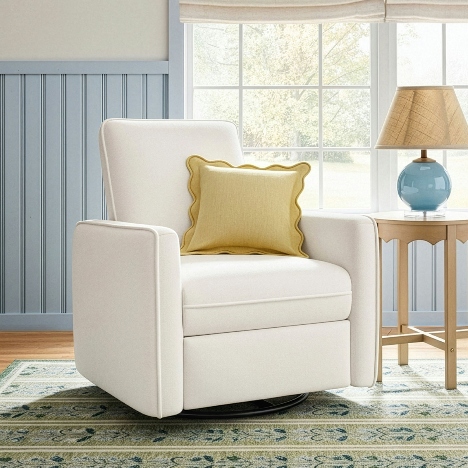 Penny Swivel Glider, Cream