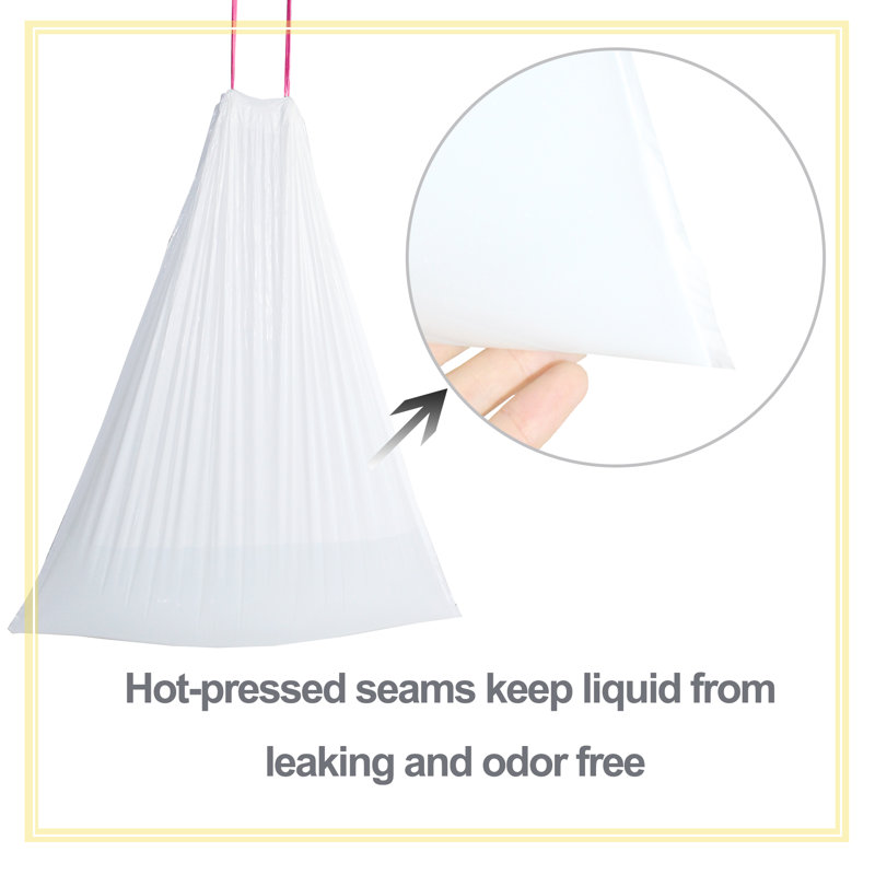 4 Gallons Polyethylene Plastic Trash Bags - 60 Count