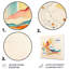 Mouvement aquarelle multicolore - décoration murale moderne en métal-2108714779