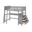 Lit mezzanine simple avec bureau, tiroirs et tablette-265611059