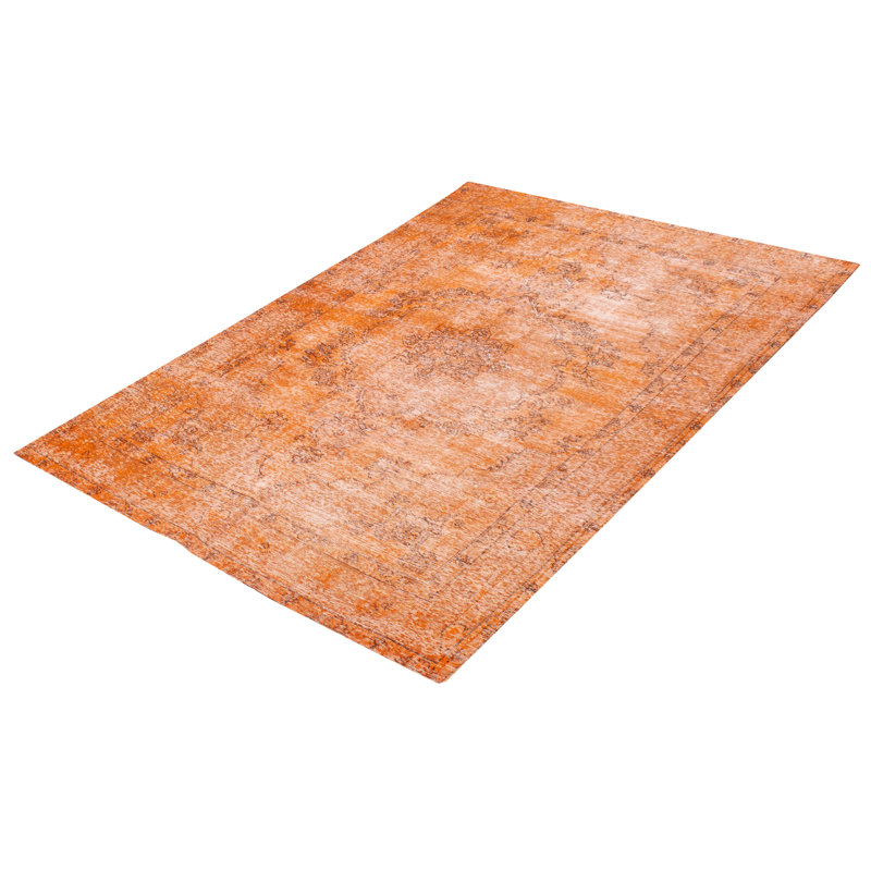 Tapis orange brûlé couleur transition 6 pi 2 po x 9 pi 4 po