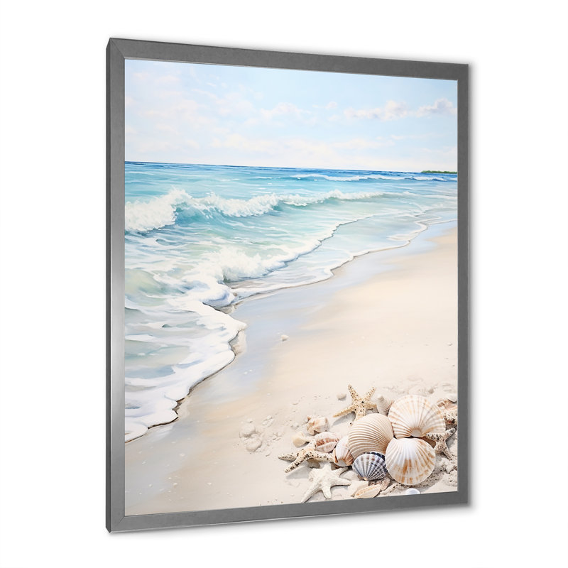 Minimalisme «Beachside Tranquility I», impressions d'art nautique et de plage, H 32 po x l 24 po x P 1 po