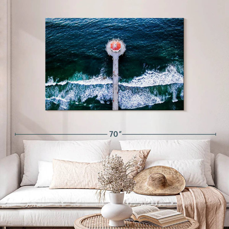 Au-dessus de Manhattan Beach Pier, H 32 po x l 48 po