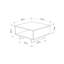 Sled Coffee Table with Storage Modern Square Design with Open Compartment-94718827-94718828