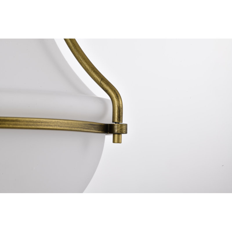 Plafonnier encastré en verre Bashaw, Laiton naturel, H 12,25 po x l 14 po x P 14 po