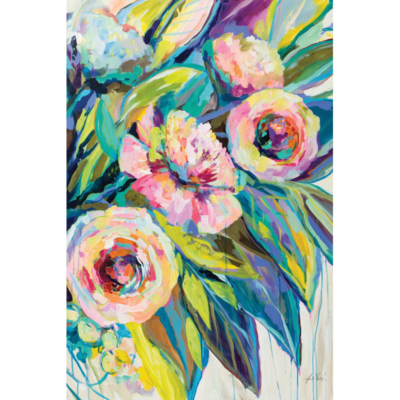 Pink Delights II by Jeanette Vertentes - Wrapped Canvas Painting, 76cm H x 51cm W
