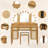 Vanity Desk with Lights, 44.37" 5 Drawers, Charging Station-1893243165