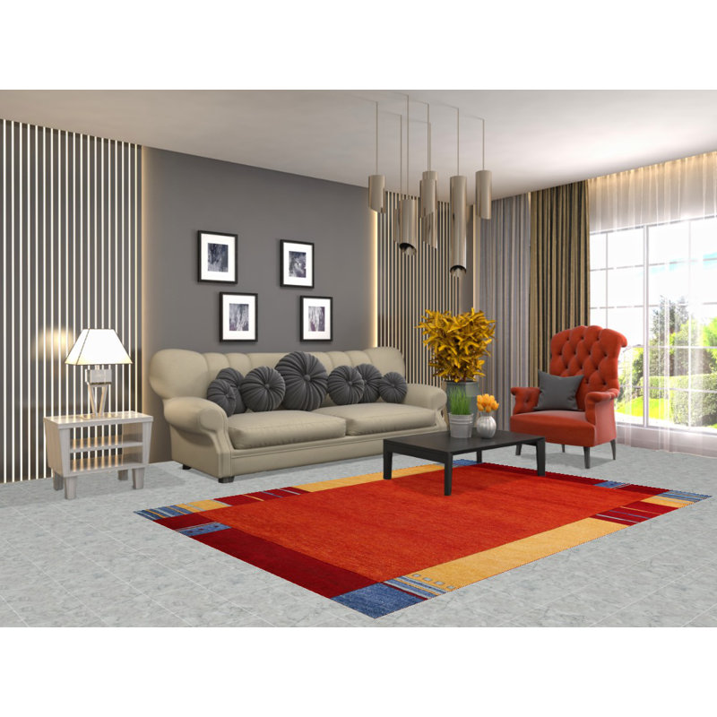 Tapis orange orange Gabbeh