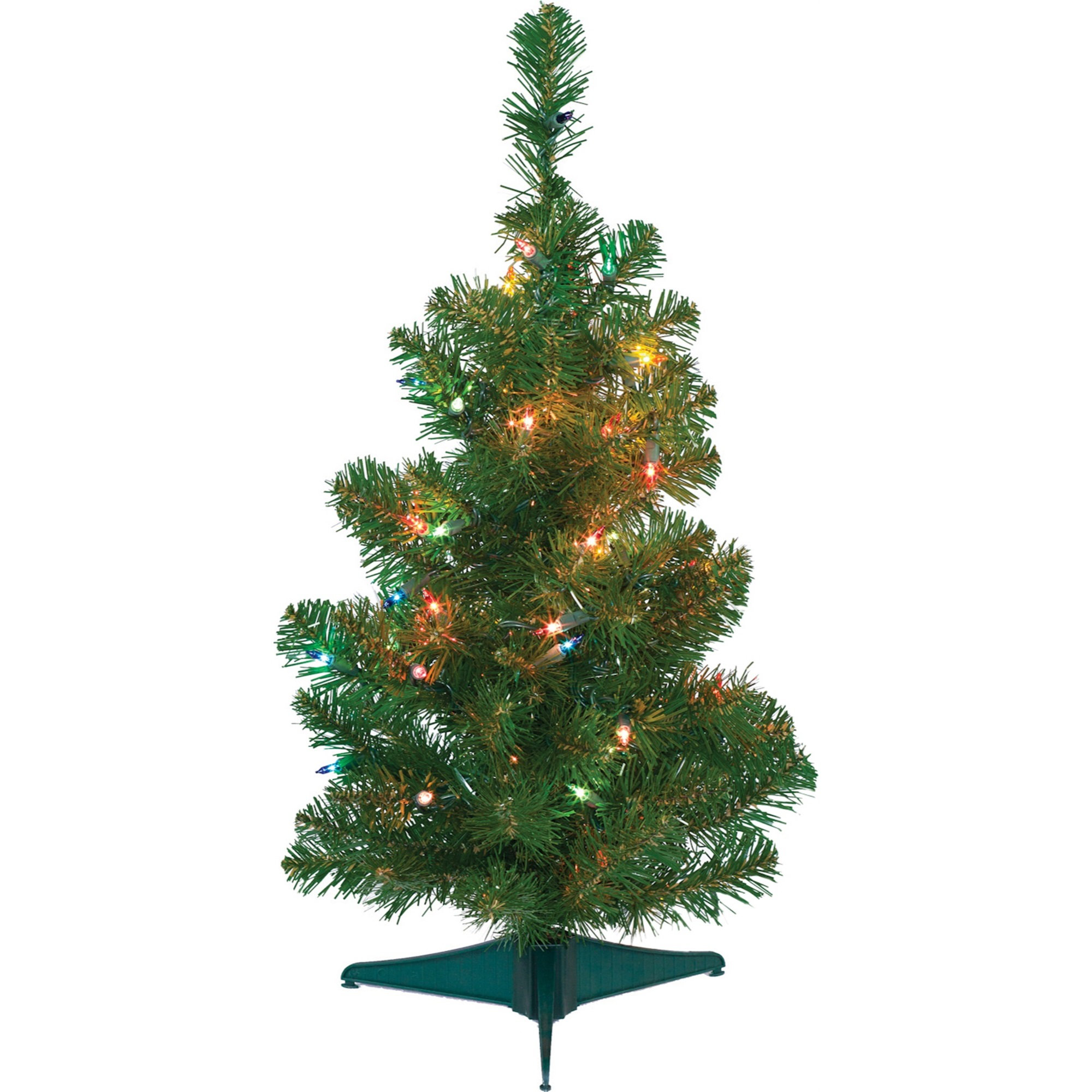 The Holiday Aisle® 24" Green Cashmere Christmas Tree with 50 LED Steady