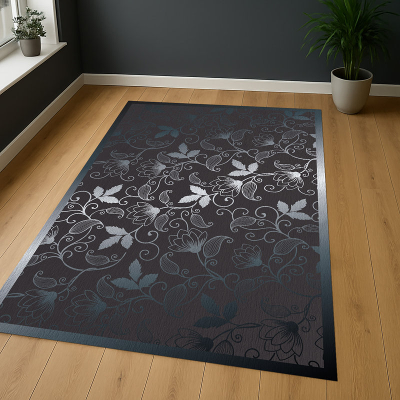Floral Area Rug, Rectangle 140 x 200 cm