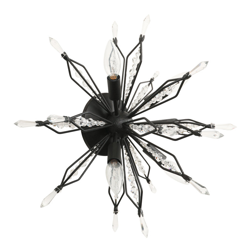 Plafonnier encastré sphérique Spoutnik 4 lumières Orbital, Carbone