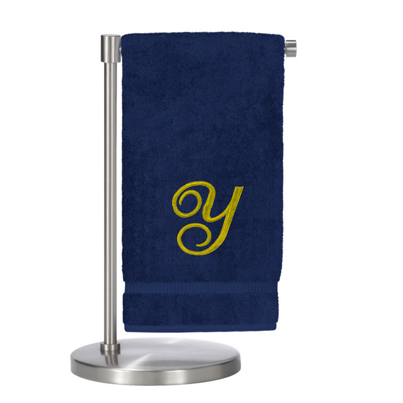 Super Plush Bath Towel, Navy/Gold, Y