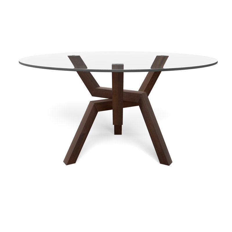 Table de salle à manger Bourbana, Café, H 29 po x l 54 po x P 54 po