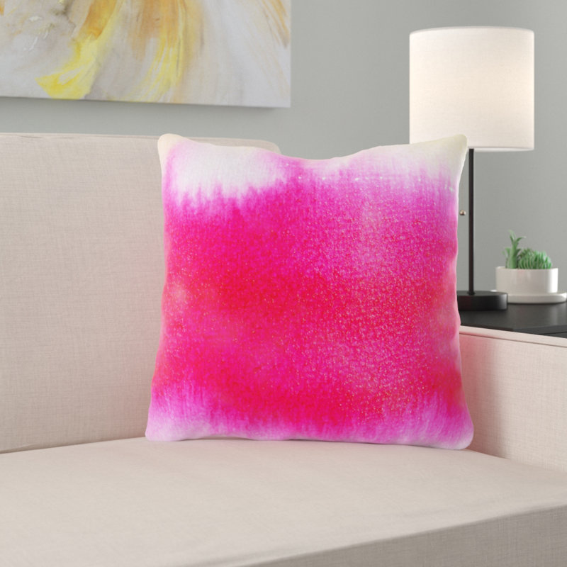 Coussin décoratif aquarelle Balsam, Microsuède, Intérieur