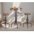 Anguel Pine Round Solid Wood Top Metal Base Dining Table-839300907