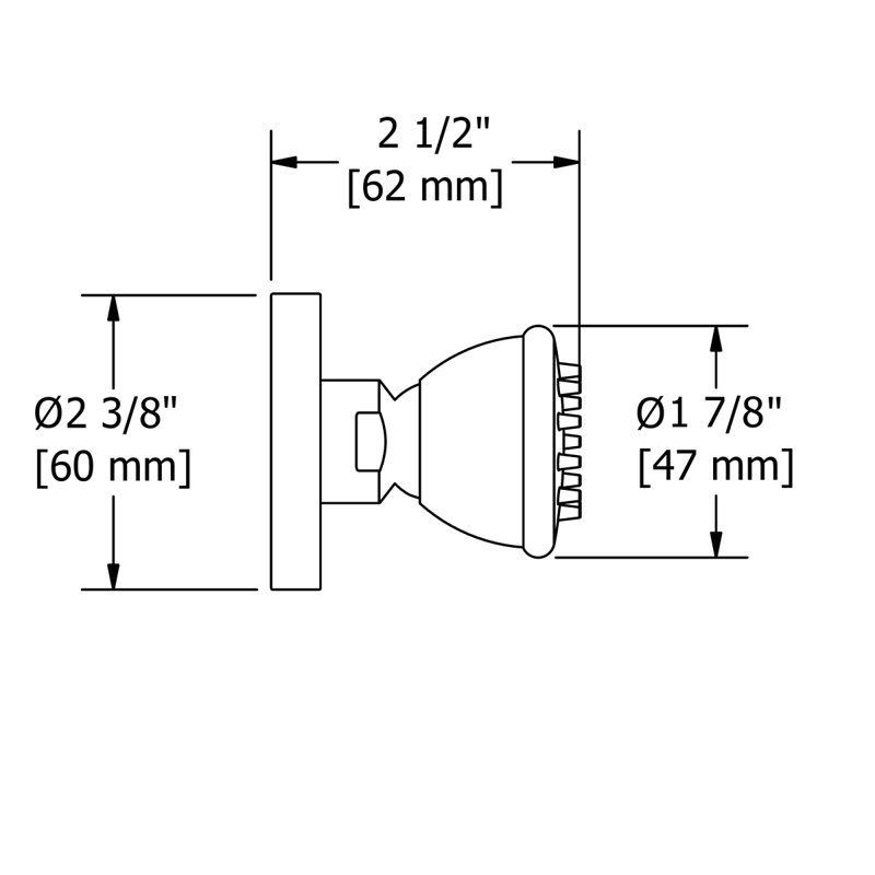 Riobel Single Function Body Spray, Polished Nickel