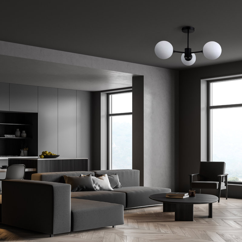 Cristy 3 - Light Globe Pendant, Black