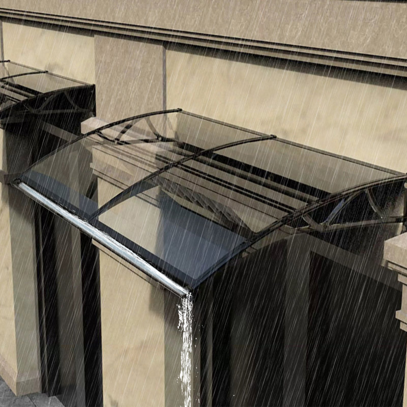 Auvent de fenêtre en polycarbonate durable amélioré - bloc UV, auvent résistant aux intempéries 40 * 31,5 po