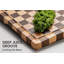 Planches à découper pour la cuisine, planche à découper en bois à damier (bois)
