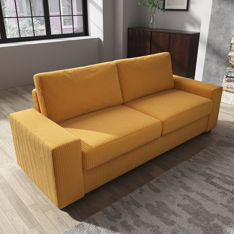 Corduroy Sofa, Orange