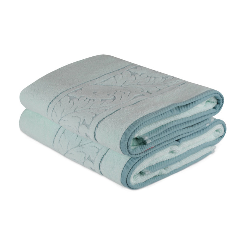 Ensemble de serviettes de bain luxueuses (2 pièces), couleur menthe, 27,6 x 55,1 pouces | 100% coton, 19,8 oz / verge carrée | Lavable à la machine à 104 ° F | Doux et absorbant pour un confort semblable à celui d'un spa, parfait pour la maison ou les voyages