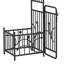 Tonnelle en métal noir avec barrière l 80 po x P 20 po