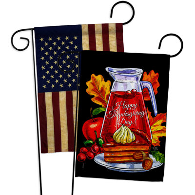 Double Sided 18.5'' H x 13'' W Polyester Thanksgiving Garden Flag