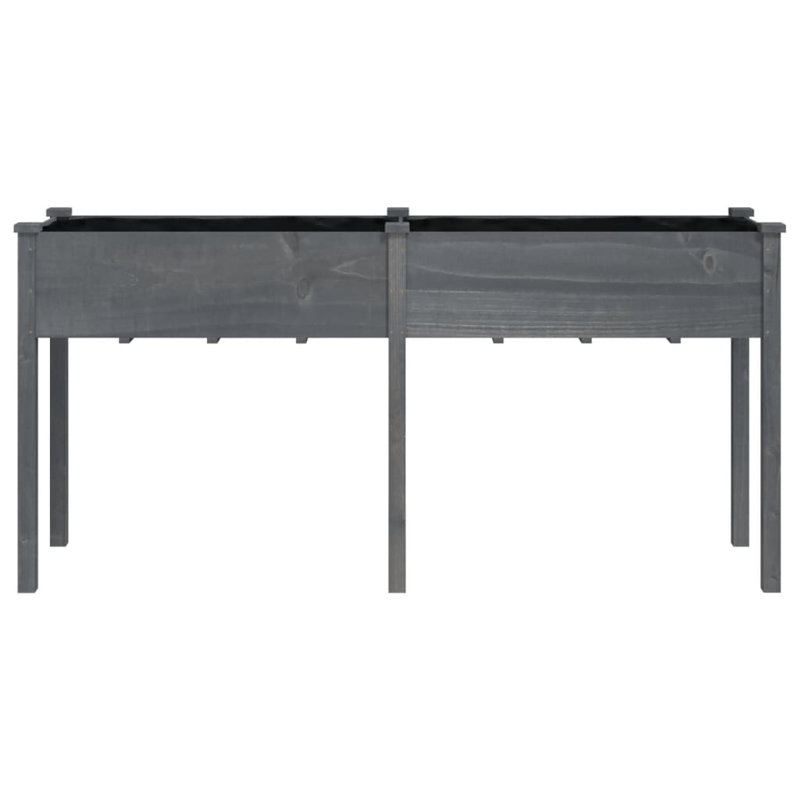 Otterson Wood Planter Box, 29.92" H x 63.39" W x 17.72" D, Gray