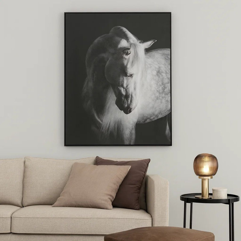 Art mural arc-en-ciel, 40 x 50, toile noire et blanche
