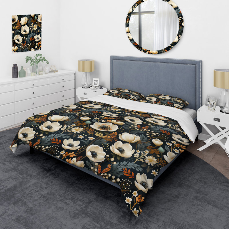 Ensemble de housse de couette floral Vintage Classic, Housse de couette pour très grand lit et 2 très