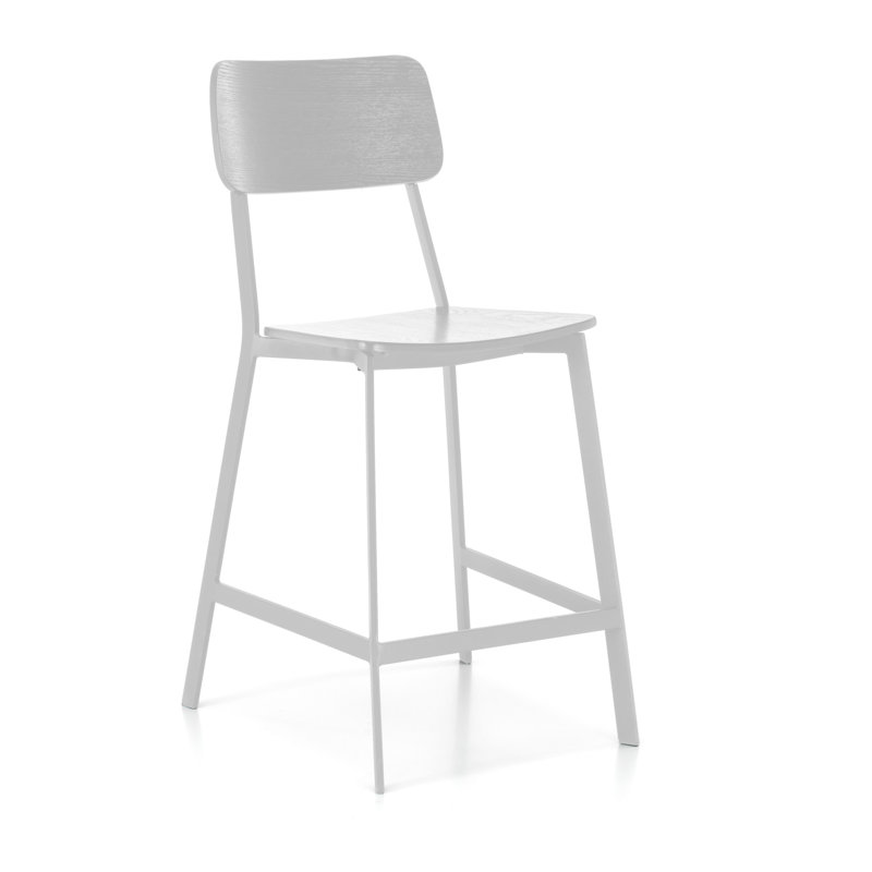 Wolfson Counter Stool with Metal Frame, White