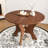 43 in Folding Dining Table for Small Spaces, MDF Table with Walnut Veneer, Space Saving Foldable Kitchen Table for Indoor and Outdoor Use