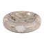 Bol élégant en marbre épais et incurvé pour comptoir de cuisine - Bol décoratif pour salon et décoration intérieure moderne - 20 cm, beige et ivoire