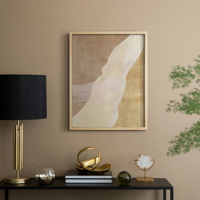 Cradle II Framed Print - Solid Wood, Natural, 21" H x 17" W