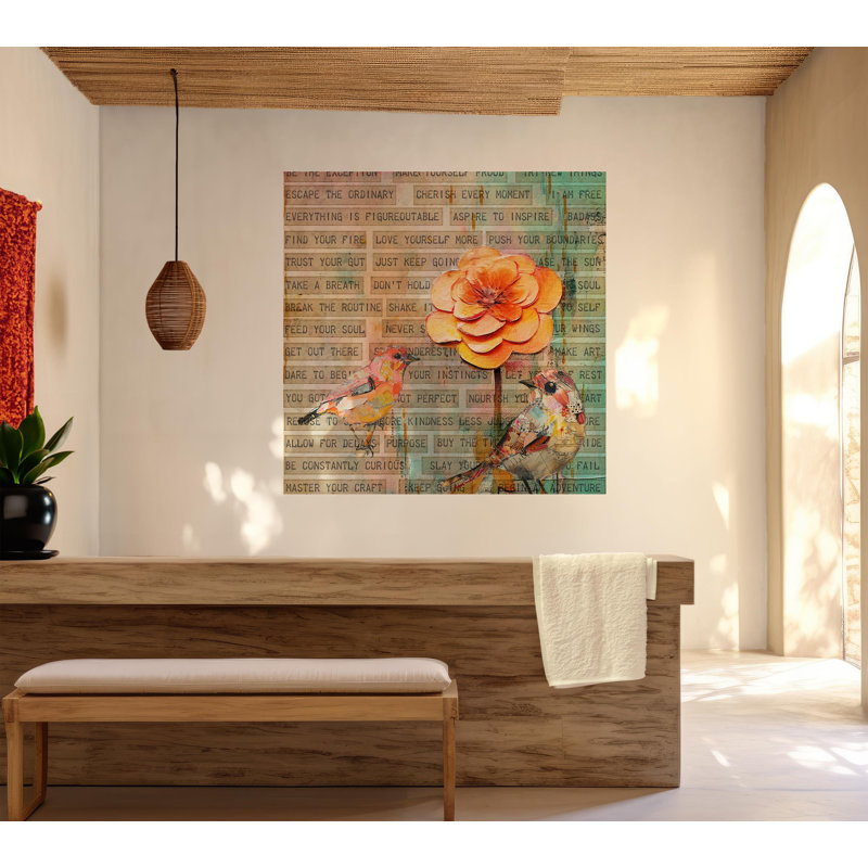Adhésif décoratif floral pelez et collez, L 60 po x l 60 po