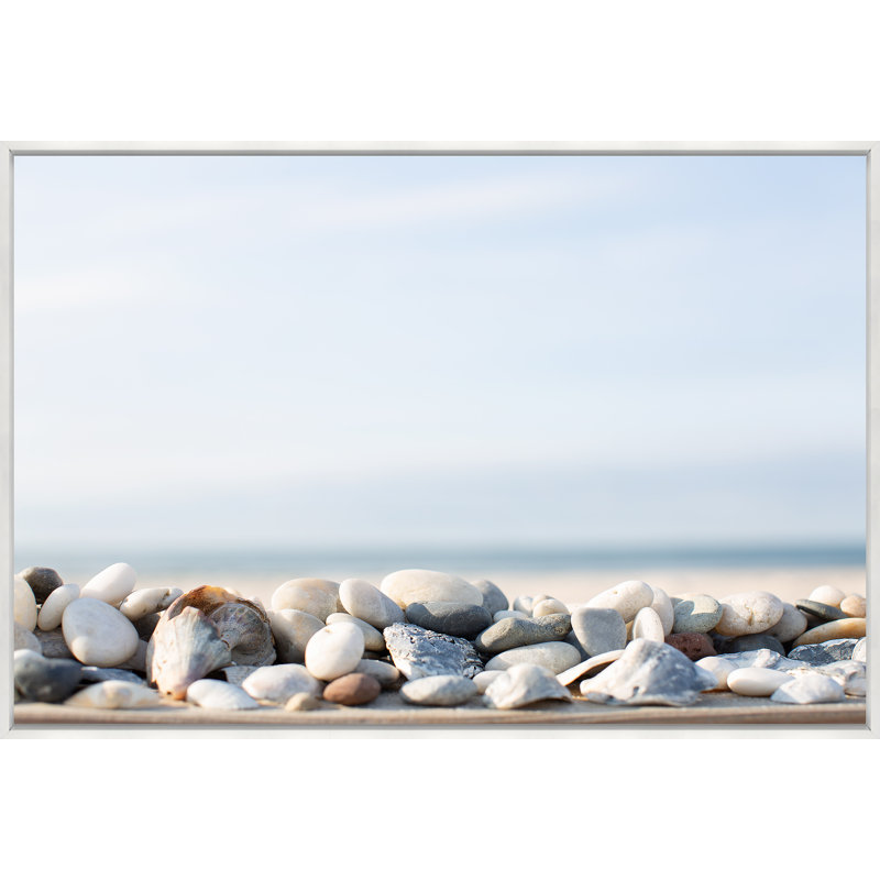 Au bord de la mer, Toile encadrée flottée blanche, Non, H 31,5 po x l 46,5 po