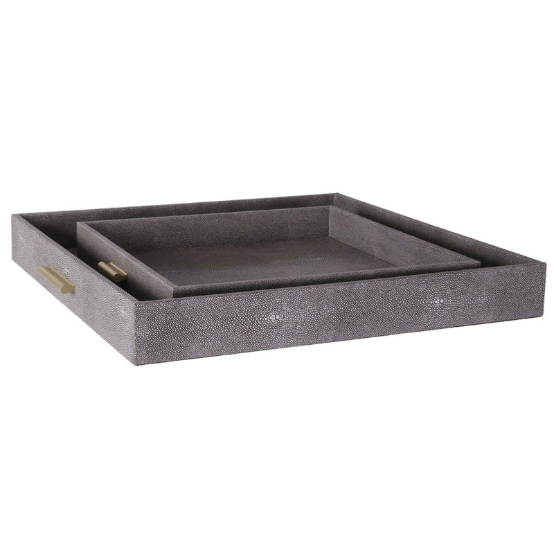 Decorative Tray, Slate, 2.50" H x 18" W x 18" D