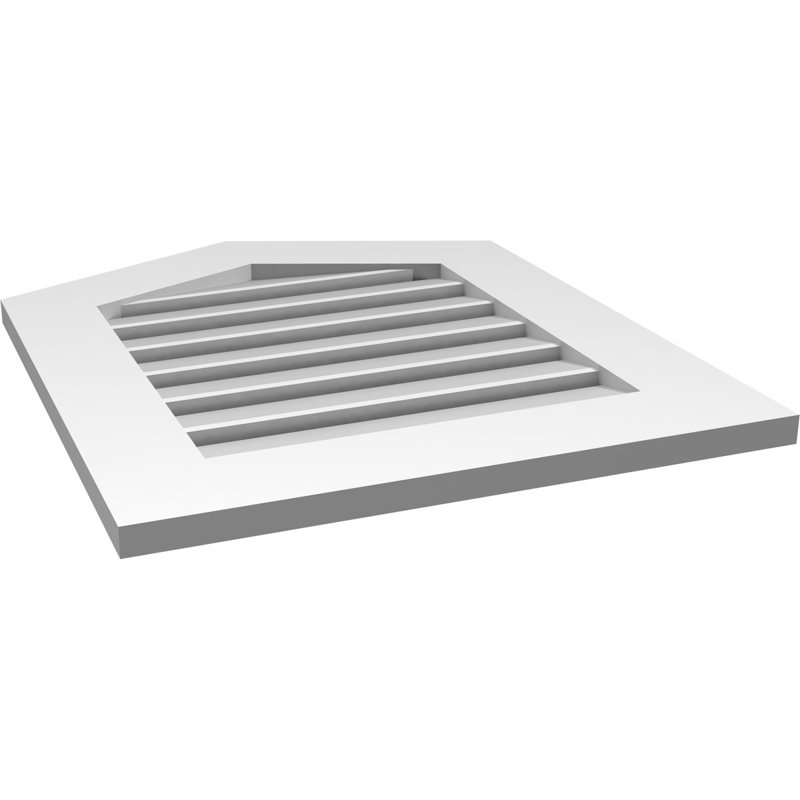 Ventilé à pignon fonctionnel en uréthane à hauteur de sommet 5 pintes, brun clair apprêté, H 26 po x l 22 po x P 1 po