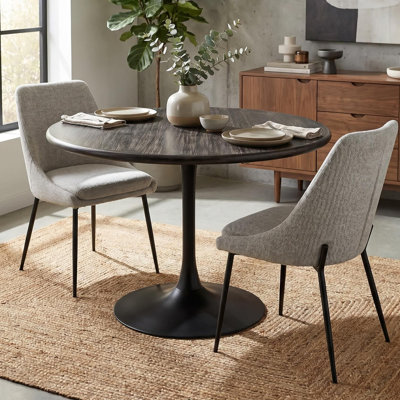 Table de salle à manger ronde moderne 40 "avec base piédestal compacte