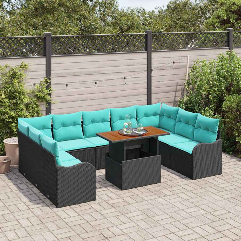 Ensemble de canapé de jardin avec rangement 10 pièces vidaXL