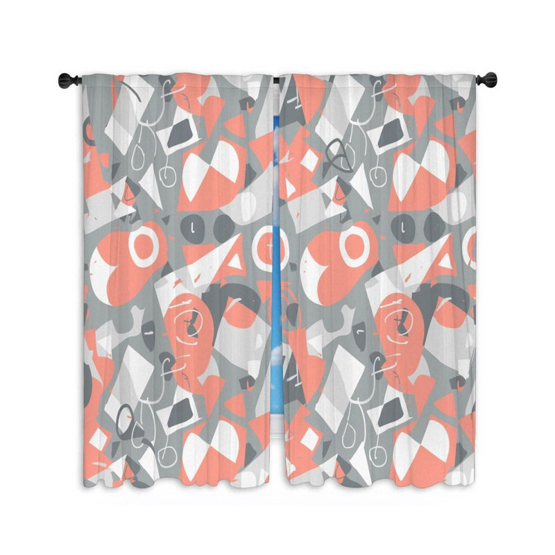Paire de rideaux obscurcissant en polyester, L 40 po x L 63 po