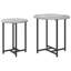  Side Table Set 2 Pcs Black Oak 50 X 50 X 50 Cm-415190870