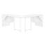 Bureau d'ordinateur, bureau personnel, coin, L 72 po, forme en L, travail, ordinateur portable, stratifié, blanc brillant