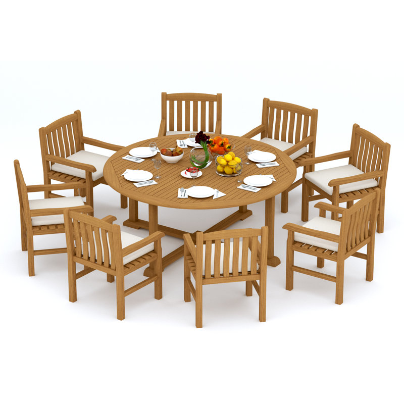Ensemble repas extérieur pour 8 personnes L 72 po Devon
