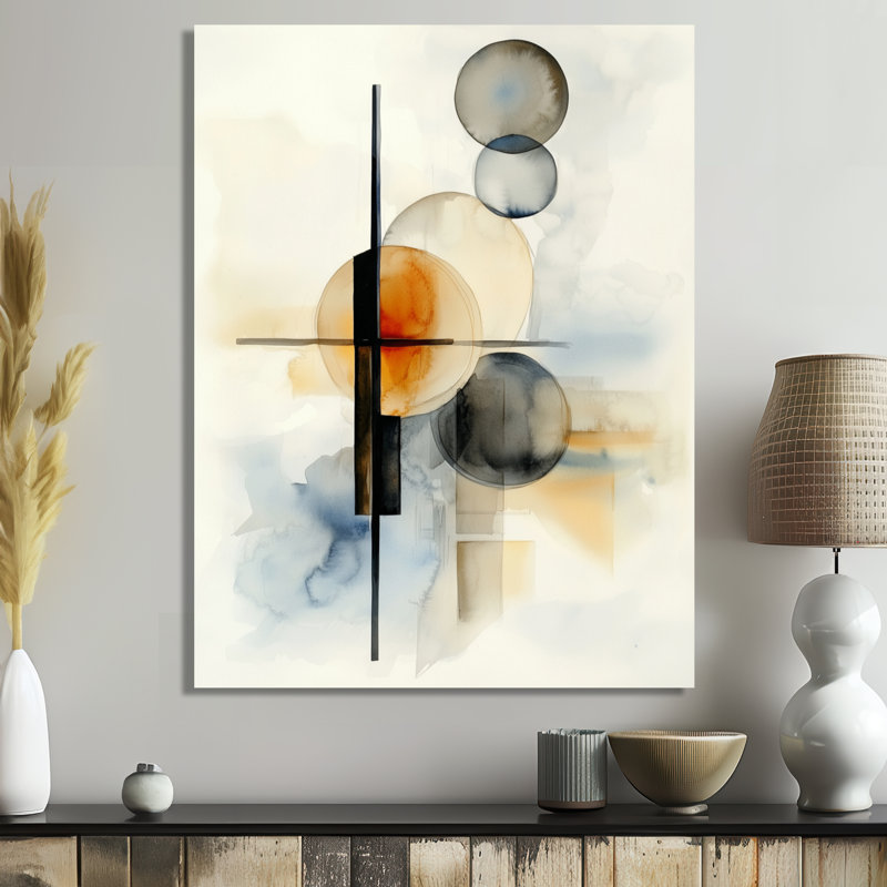 Abstract Suprematism Balance With Forms I - Modern Metal Wall Art Decor, Suprematism Metal Print, 40" H x 30" W x 0.84" D