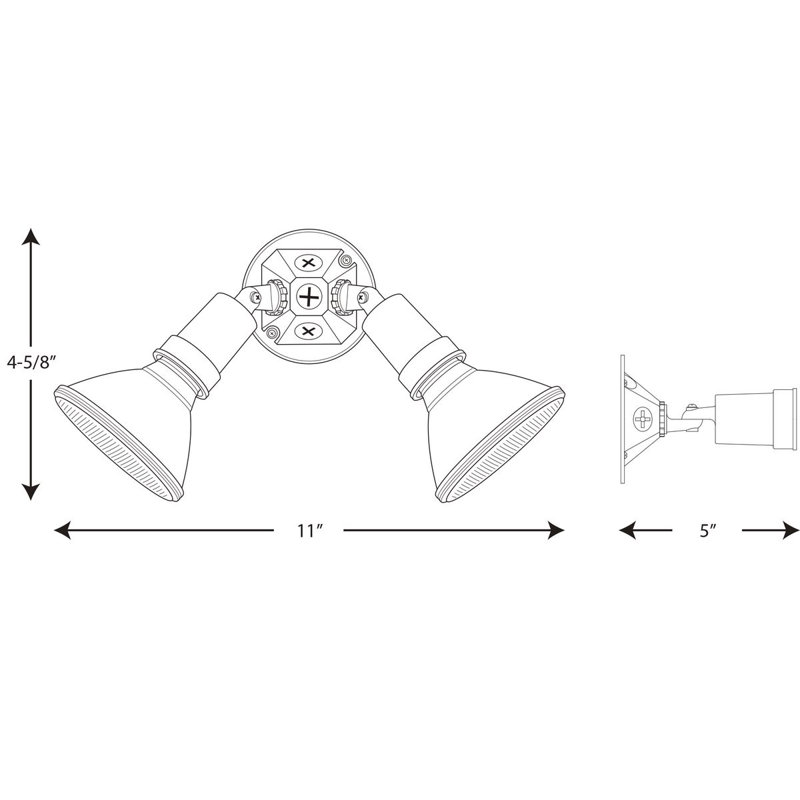 Projecteur de sécurité pour l'extérieur Lowe (paquet de 2), Bronze