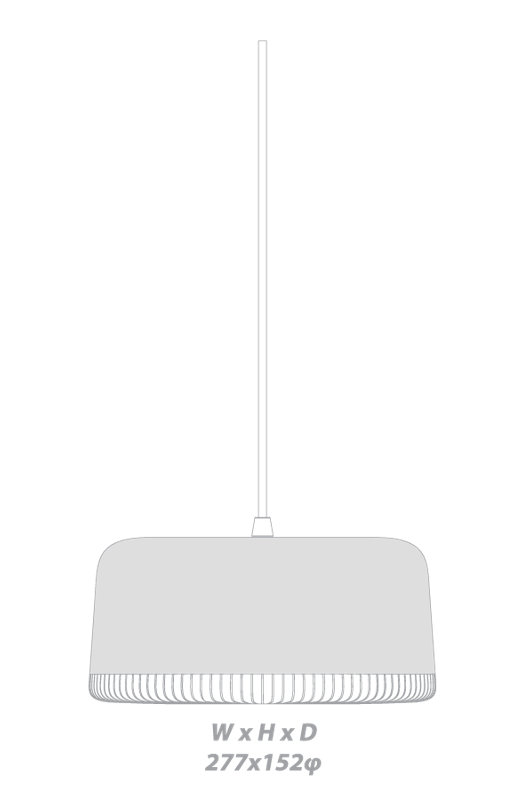 Dub 1 - Light Pendant, Amber Glass/Gray, 6" H x 10.9" W x 10.9" D